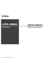 Yamaha HTR-3063 Audio/Video Receiver Operating Manual