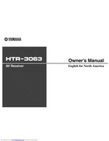 Yamaha HTR-3063 Audio/Video Receiver Operating Manual