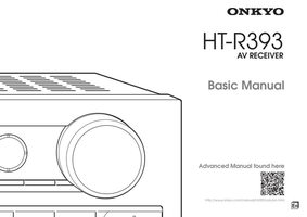 Onkyo HT-R393 HT-S3700 Audio/Video Receiver Operating Manual