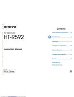 Onkyo HTR592 Audio/Video Receiver Operating Manual