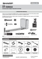 SHARP HTSB602OM Operating Manuals SHARP HTSB602OM Operating Manuals