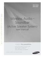 Samsung HWH550 HWH550/ZA HWH551 Audio System Operating Manual