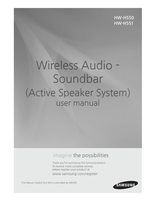 Samsung HWH550 HWH550/ZA HWH551 Audio System Operating Manual