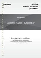 Samsung HW-K450 HW-K450/ZA PS-WK450 Sound Bar System Operating Manual