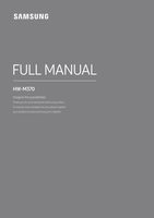 Samsung HW-M370/ZA Sound Bar System Operating Manual