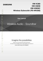 Samsung HW-K360 HW-K360/ZA HW-KM36C Sound Bar System Operating Manual