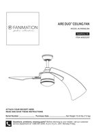 Harbor Breeze LP8294LBN Santa Ana Ceiling Fan Ceiling Fan Operating Manual