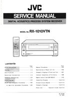 JVC RX1010VTN Audio/Video Receiver Service Manual