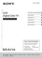 Sony KDL-22BX321 KDL-32BX321 KDL22BX320 TV Operating Manual