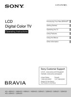 Sony KDL-22BX321 KDL-32BX321 KDL22BX320 TV Operating Manual