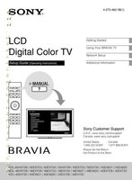 Sony KDL32EX729 KDL40EX723 KDL40EX729 TV Operating Manual