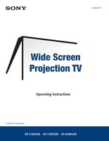Sony KP46WT500 KP51WS500 KP57WS500 TV Operating Manuals Sony KP46WT500 KP51WS500 KP57WS500 TV Operating Manuals