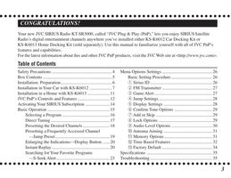 JVC KTPK3000 Audio System Operating Manual