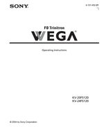 Sony KV20FS120 KV24FS120 TV Operating Manual