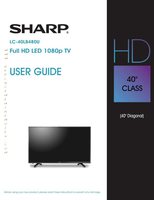 Sharp LC-40LB480U TV Operating Manual