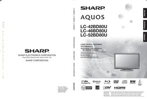 SHARP LC42BD80UOM Operating Manual