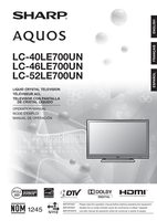 Sharp LC-40LE700UN LC-46LE700UN LC-52LE700UN TV Operating Manual