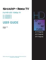 Sharp LC-55LB481U TV Operating Manual