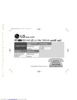 LG LHT854 DVD Player Operating Manual