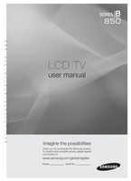 Samsung LN46A850 LN46A850S1FXRL LN46A850S1FXZA TV Operating Manual