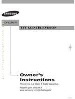Samsung LNS2341WX/XAA LNS2341WX/XAP TV Operating Manual