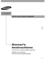 Samsung LNS2341WX/XAA LNS2341WX/XAP TV Operating Manual