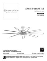 Fanimation Fans Slinger II Ceiling Fan LP8147SLBN Ceiling Fan Operating Manual