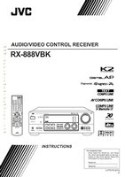 JVC RX888V Audio/Video Receiver Operating Manual