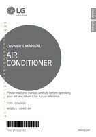 LG LW6016RY6 Air Conditioner Unit Operating Manual