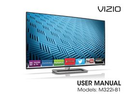 Vizio M322IB1 TV Operating Manual