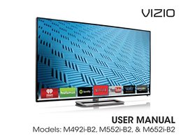 Vizio M492IB2 M552IB2 M652IB2 TV Operating Manual