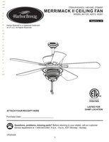 Harbor Breeze 42241 Merrimack II 52in White Ceiling Fan