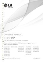 LG 47LN5600 47LN5710 50LN5600 TV Operating Manual