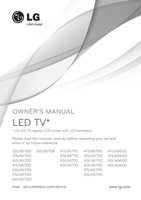 LG 47LN5600 47LN5710 50LN5600 TV Operating Manual