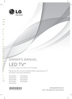 LG 32LY560H 32LY560HUA 32LY570H TV Operating Manual