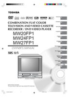 Toshiba MW20FN3 MW20FN3R MW20FP1 TV/VCR/DVD Combo Operating Manuals