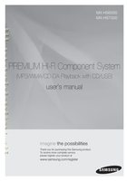 Samsung MXHS7000 Audio System Operating Manual