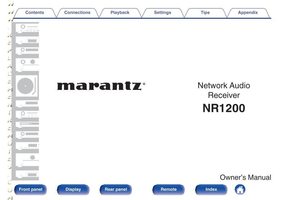 MARANTZ NR1200OM Operating Manuals