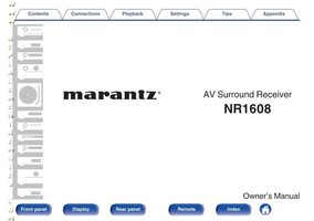 MARANTZ NR1608OM Operating Manuals