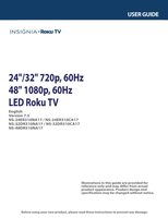 Insignia NS-24ER310CA17 NS-24ER310NA17 NS-32DR310CA17 TV Operating Manual