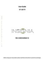 Insignia NS55D550NA15 TV Operating Manual