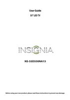 Insignia NS55D550NA15 TV Operating Manual