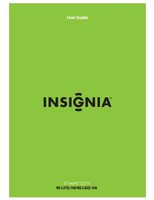 Insignia NSL42Q10A TV Operating Manual