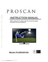 Proscan PLDED4016AOM Operating Manuals