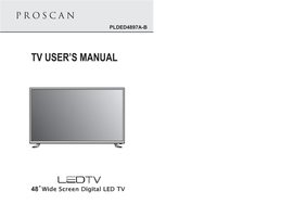 Proscan PLDED4897A-B TV Operating Manual