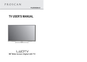 Proscan PLED5529A-D TV Operating Manual