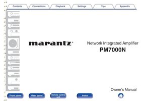 Marantz PM7000N Audio System Operating Manual