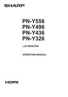 Sharp PNY496 Monitor Operating Manual