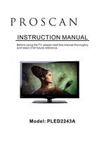 Proscan PLCD4692A PLED2243A TV Operating Manual