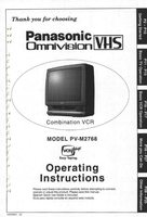 Panasonic PVM2768 TV/VCR Combo Operating Manual